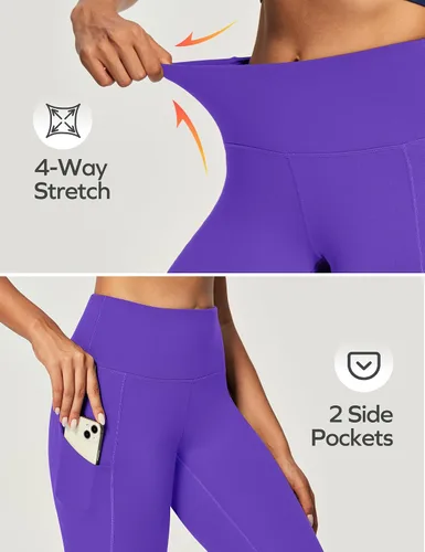 Miniatura 39 de Ewedoos - Leggings con forro de vellón y bolsillos para mujer, leggings térmicos de invierno para mujeres, pantalones de yoga y entrenamiento
