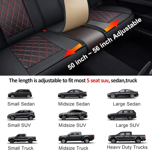 Miniatura 5 de MIROZO - Fundas para Asientos de Coche, Juego Completo de Fundas Impermeables para Asientos, Funda de Cojín para Vehículo, Protector de Asiento