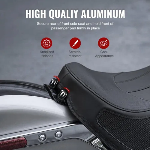 Miniatura 3 de FSFY - Tuercas de montaje de motocicleta en blanco y negro, 2 tuercas de montaje de asiento individual para Harley Road Glide FLTR 1998-2002