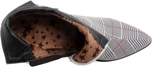 Miniatura 7 de Heelchic - Botines de tacón grueso con cremallera para mujer