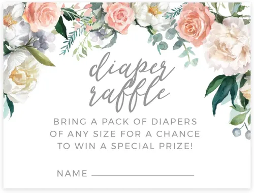 Miniatura 8 de Andaz Press Peach Coral - Colección de fiesta de jardín floral para baby shower, tarjetas de juego de adivinanzas de caramelos, paquete de 30