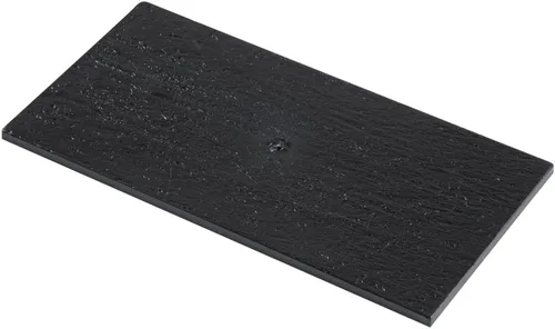 Miniatura 2 de Restaurantware Platos de servir de 7 x 3.5 pulgadas, 100 tablas rectangulares de charcutería, imitan el aspecto de platos de plástico negro pizarra