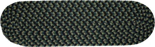 Miniatura 9 de Rhody Rug Mayflower MF23 Verdant/Spruce - Alfombra trenzada ovalada de 4 x 6 pies, decoración del hogar, tapete de piso o alfombra de dormitorio