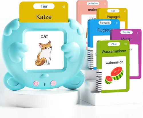 Miniatura 11 de Tarjetas didácticas parlantes en español e inglés para niños pequeños, 510 palabras visuales bilingües rosadas, juguetes educativos para niñas
