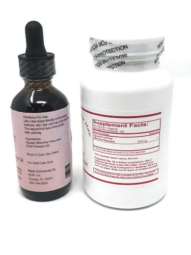 Miniatura 2 de Curve Booster Max Aguaje Cápsulas Y Kit De Aceite Aguaje Para Mejora Natural De Los Senos Y Los Culos Para Travestismo Hombres Y Trans-Mujeres