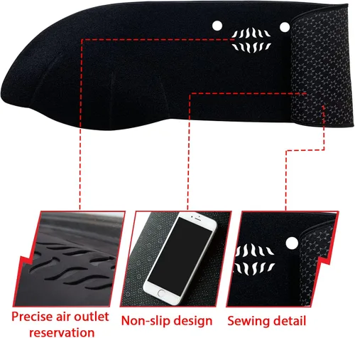 Miniatura 2 de Alfombrilla para salpicadero, ajustable, no deslizante, personalizada, compatible con Kia Sorento 2016 2017 2018 2019 2020 Protector para el sol