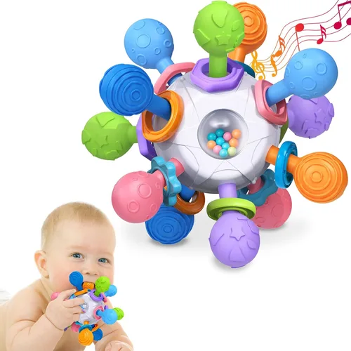 Juguetes para dentición de bebés para 0-6 6-12 meses Edades 0-2, juguetes Montessori para tiempo de barriga para bebés 0 3 6 9 12 18 meses, juguetes