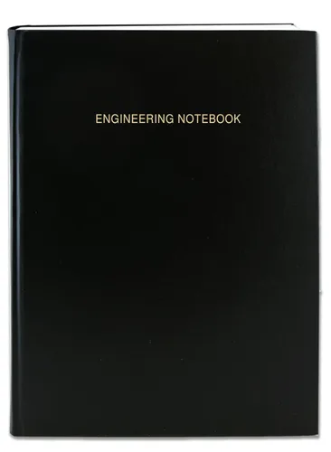 Miniatura 5 de Libreta de notas de ingeniería de 96 páginas, de 8 7/8 x 11 1/4 pulgadas, con cubierta dura de costura Smyth, de la marca BookFactory