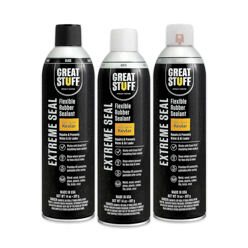Miniatura 11 de Great Stuff™ Extreme Sellador en aerosol 3-Pack - Negro - 14 onzas - Aerosol