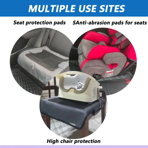 Miniatura 3 de JOOLIO B&S Funda protectora para silla elevadora extragrande, funda de asiento para silla alta de comedor, funda de asiento de silla elevadora, Gris