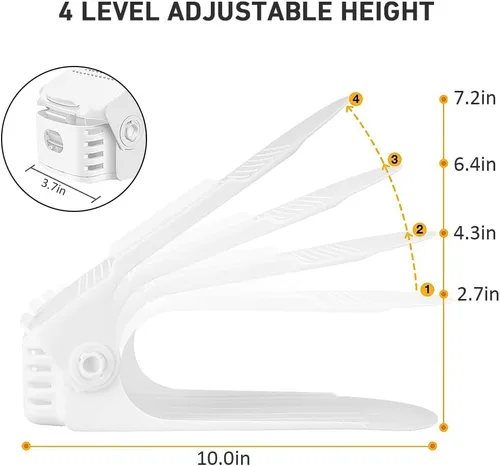 Miniatura 3 de NVGSN Organizador de ranuras para zapatos, paquete de 12 - Organizadores de zapatos para un par de zapatos, ahorradores de espacio para zapatos