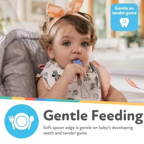 Miniatura 3 de Nuby Cucharas de alimentación seguras y calientes 2 en 1 (paquete de 4) cucharas para bebé para una alimentación segura - Más de 4 meses