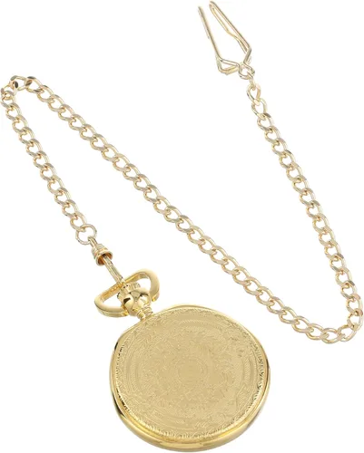 Miniatura 3 de Charles-Hubert, Paris 3781 Reloj de bolsillo de cuarzo chapado en oro Hunter Case, blanco, dorado (Gold White), Moderno