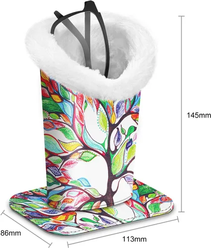 Miniatura 2 de Fintie Soporte para anteojos forrado de felpa con base magnética, estuche de cuero vegano prémium para lentes