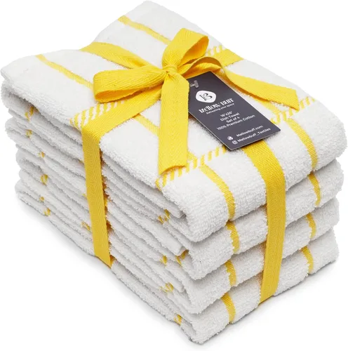 Miniatura 10 de Toallas de cocina 100% algodón de terry Mellow Buff, paquete de 4, 16 x 26 pulgadas, toallas de cocina súper suaves y absorbentes, perfectas