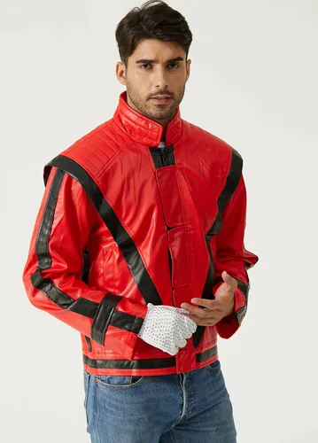 Miniatura 2 de Chaqueta de piel roja y negra para cosplay