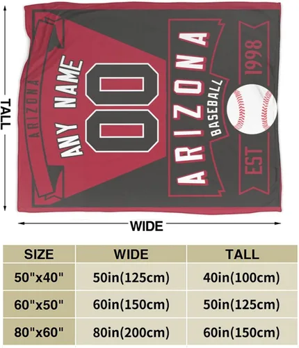 Miniatura 2 de Manta personalizada para cama, regalo para fanáticos del béisbol, manta de forro polar para invierno y verano, manta personalizada con nombre