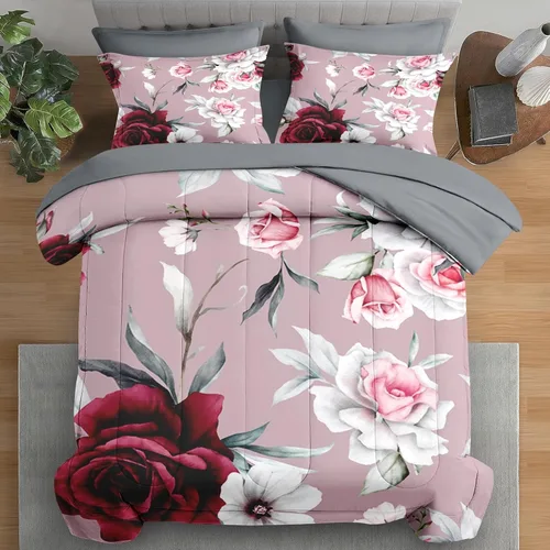 Miniatura 10 de Pamnest Juego de edredón tamaño individual, ropa de cama retro de 5 piezas para niños y adultos, juego de sábanas con estética hippie para niños