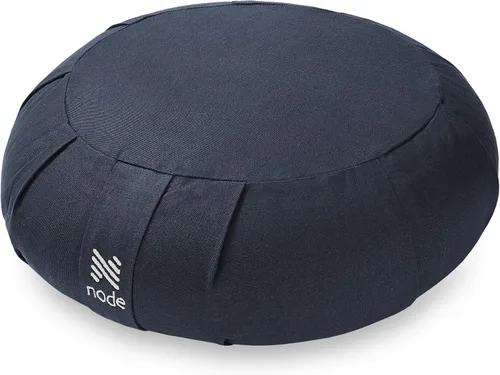 Miniatura 12 de Zafu Cojín de meditación, almohada redonda de yoga de trigo sarraceno de 15 pulgadas con funda de algodón orgánico
