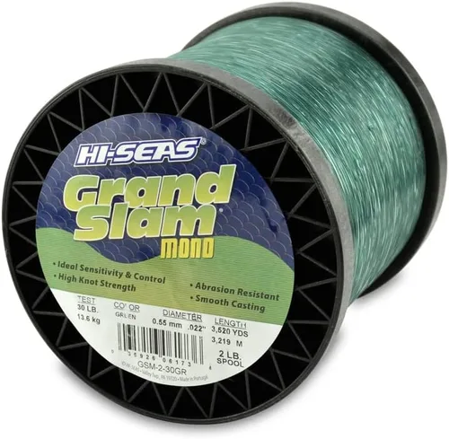 Miniatura 38 de HI-SEAS Grand Slam - Sedal de pesca de monofilamento, fuerte y resistente a la abrasión, en agua dulce y salada transparente, rosa, verde, azul Azul