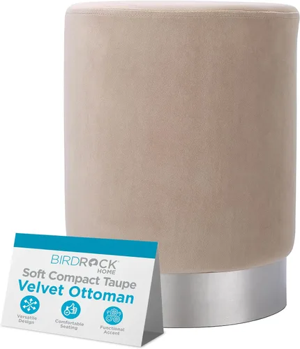 Miniatura 13 de BIRDROCK HOME Otomana Redonda Reposapiés – Diseño Moderno Suave Acolchado – Ideal para Sala de Estar, Dormitorio – Reposapiés Compacto, Silla