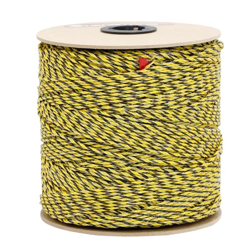 Miniatura 2 de Alambre eléctrico de polietileno para valla de 1312 pies, 1,312.3 ft, 0.236 x 0.007 in, conductores de acero inoxidable, valla eléctrica portátil