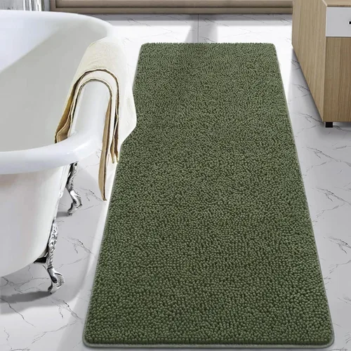 Miniatura 31 de LOCHAS Alfombra de Baño de Lujo Lanuda Tapete de Baño 24 x 17 Pulgadas, Alfombras de Baño Lavables Antideslizantes para Baño y Ducha, Alfombras