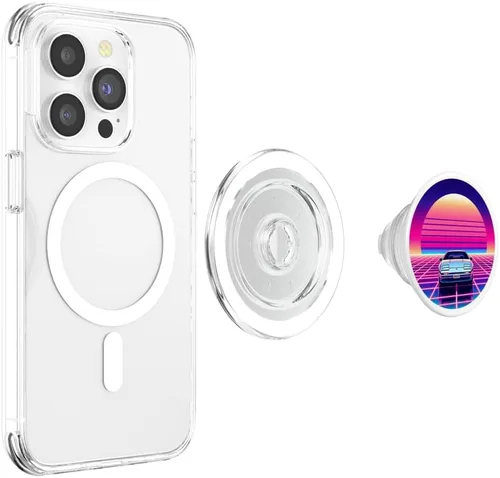 Miniatura 4 de Vaporwave Aesthetic Retro-Futurism Internet Nostalgia 80s PopSockets MagSafe PopGrip for iPhone