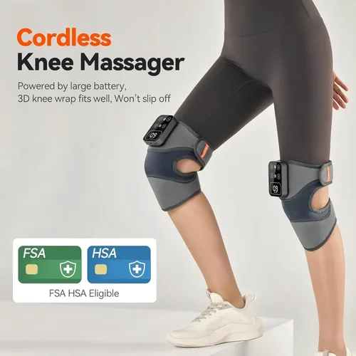 Miniatura 3 de IKEEPFIT - Masajeador de rodilla inalámbrico con calor y vibración para alivio del dolor, MAXwarm 4.0 [2025 Actualizado] - Rodillera eléctrica