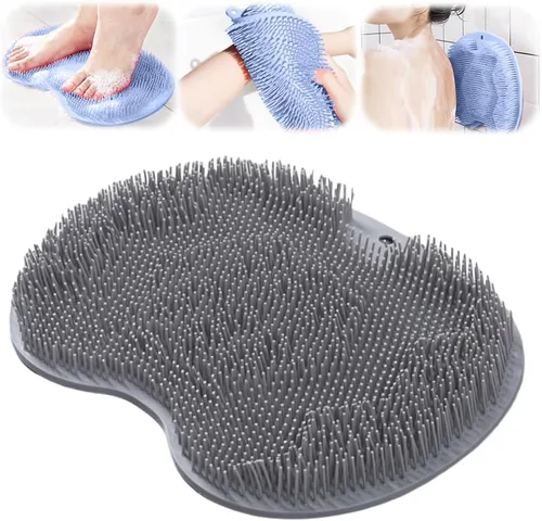 Miniatura 8 de Alfombrilla Exfoliante para Pies de Ducha con Ventosas Antideslizantes, Almohadilla de Limpieza para Pies y Espalda, Almohadilla de Baño Exfoliante