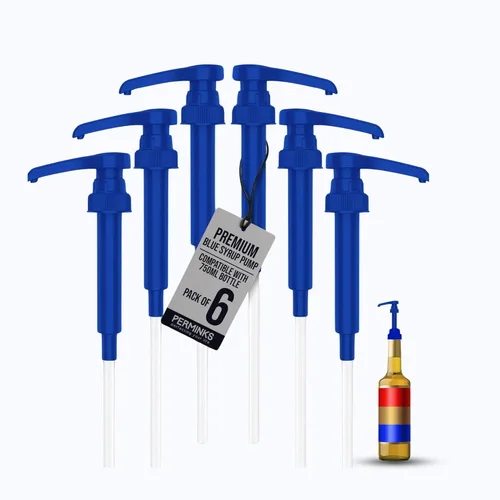 Miniatura 16 de Dispensador de bomba de jarabe de café de 6 piezas (color dorado) - Compatible con botellas de jarabe Torani, Davinci y Skinny