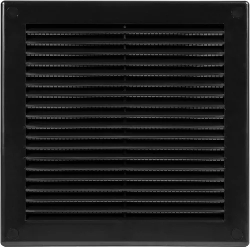 Miniatura 41 de Paquete de 2 cubiertas cuadradas de ventilación de aire de 4" x 4" (tamaño exterior) - Deflector de ventilación de plástico negro - Malla