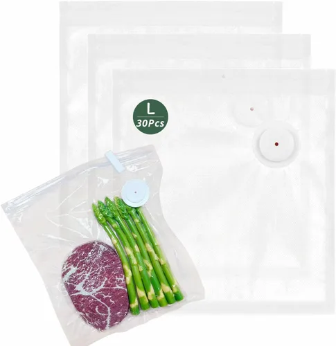Miniatura 9 de Bolsas selladoras al vacío para alimentos, 30 unidades (11 x 10 pulgadas), sin BPA, bolsas reutilizables para calefacción en microondas, cocina