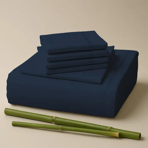 Miniatura 11 de Sacred Thread Sábanas de rayón derivado de bambú tamaño individual, sábanas refrescantes de bolsillo profundo de 18 pulgadas para personas que