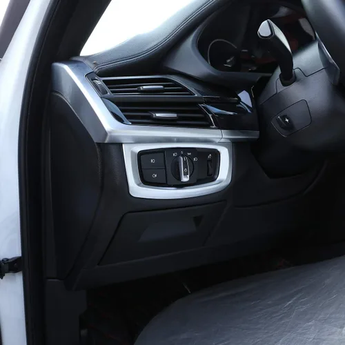 Miniatura 4 de ABS plástico coche interruptor decoración marco ajuste accesorios para BMW X5 f15 2014-2018 (cromo)