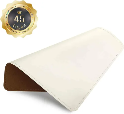 Miniatura 40 de Alfombrilla de mouse de cuero con borde cosido, base de microfibra con antideslizante impermeable, alfombrilla de mouse para computadoras, laptop, 8