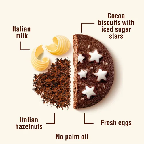 Miniatura 4 de Mulino Bianco Pan di Stelle 12.35oz (350g) - Auténticas galletas italianas de cacao con chocolate y estrellas de azúcar - Perfecto compañero