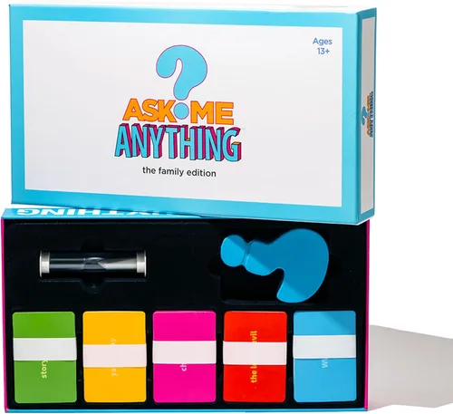 ASKMEANYTHING Ask Me Anything Family Edition - Divertido juego de cartas de unión familiar