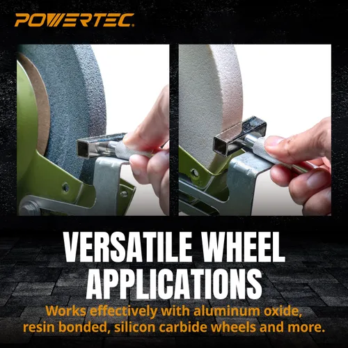 Miniatura 5 de POWERTEC Aparador de ruedas de diamante para torneado y desbarbado, uso en rueda de esmeriladora de banco en muela de óxido de aluminio y muela