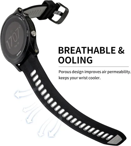 Miniatura 3 de Compatible con las correas de reloj Garmin Forerunner 965, correa deportiva de silicona suave de repuesto para Garmin Forerunner 965 Band