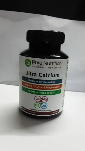 Miniatura 8 de Pure Nutrition Ultra Citrato de calcio de 1000 mg suplemento de calcio altamente absorbible con malato de citrato de calcio, vitamina D, zinc