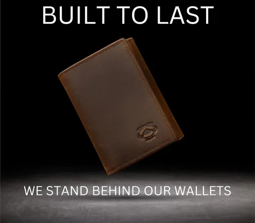 Miniatura 6 de Stealth Mode Trifold portafolios de piel RFID bloqueo bolso para hombres