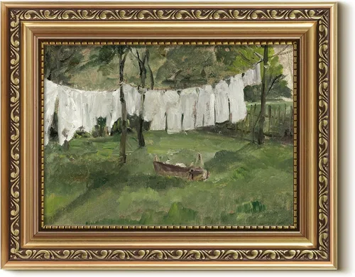 Miniatura 35 de VIYYIEA Arte de Pared con Marco Dorado Impresión en Lienzo Decoración del Hogar para Sala de Estar Mujeres Leyendo Cuadros para Dormitorio Baño