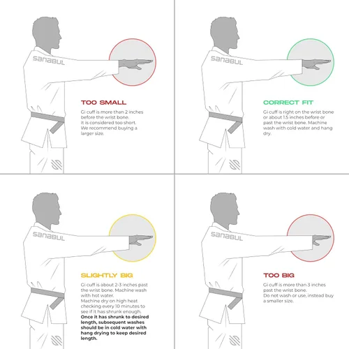 Miniatura 7 de Sanabul Essentials V.2 Ultra Light BJJ Jiu Jitsu Gi (ver guía especial de tallas)