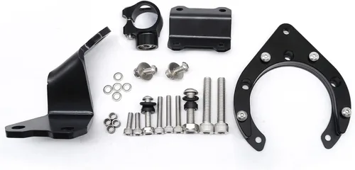Miniatura 4 de Kit de soporte de montaje estabilizador de aluminio para motocicleta CNC para Yamaha MT07 FZ07 2020 2021 2022 2023 (negro + negro)