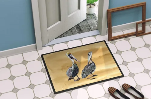Miniatura 2 de Caroline's Treasures 8408-MAT Pelican - Felpudo de 18 x 27 pulgadas, para interiores y exteriores, para entrada, antideslizante, lavable, de pelo