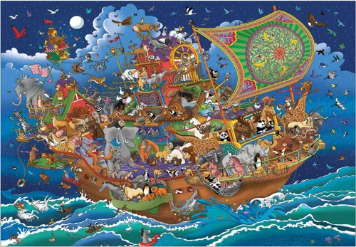 Miniatura 5 de Anatolian Puzzle - Mapa del mundo de dibujos animados, rompecabezas de 260 piezas, #3338 Mapa mundial de dibujos animados