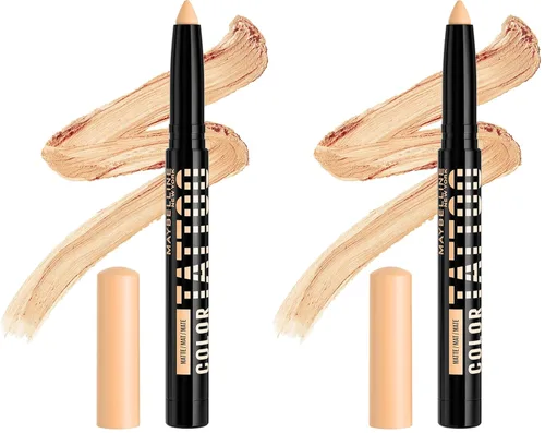 Miniatura 26 de MAYBELLINE Color Tattoo Longwear - Sombra de ojos multiusos Stix, maquillaje de ojos, I am Courageous (bronce claro brillante)