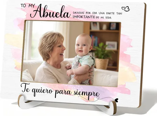Miniatura 24 de Abuela - Marco de fotos de 4 x 6 pulgadas, regalo de abuela española para cumpleaños, Navidad, marco de fotos de Abuela Te Quiero para Siempre de 4