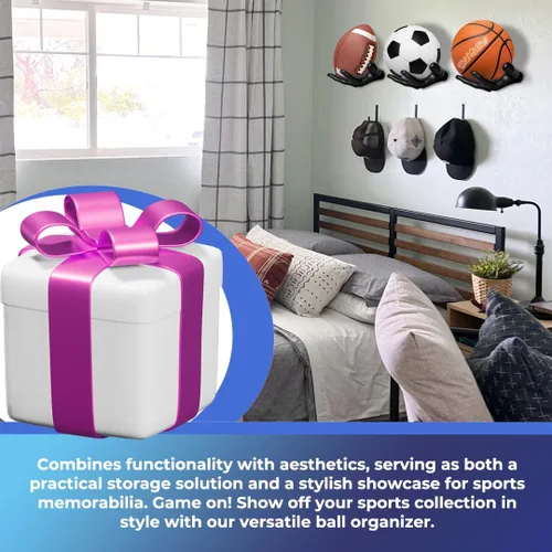 Miniatura 7 de Juego de soportes de pelota de baloncesto de mano, soportes de pared para escultura de mano izquierda y derecha para baloncesto, voleibol y fútbol